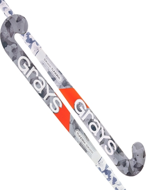Grays JNR GX-CE Tundra Ultrabow Hockey Stick - Grey/White